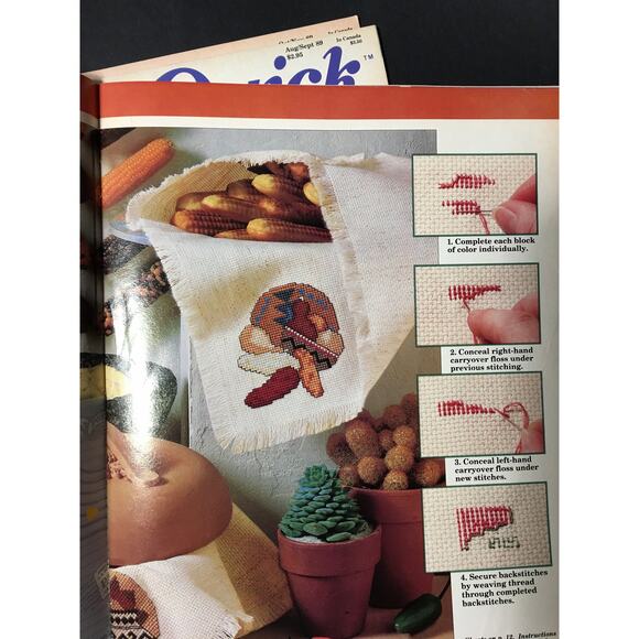 6 Back Issues Cross Quick Magazine East Projects for Cross Stitch Lovers 1988/89 - Picture 9 of 14